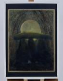 DU PUIGAUDEAU HENRIETTE 1874-1948,Dolmen sous la lune,Adjug'art FR 2017-12-13