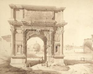 DUBAN Félix 1797-1870,L'Arc de Titus, Rome,Etienne de Baecque FR 2020-06-30