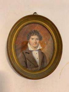 DUBASTY Joseph 1800-1800,Homme en redingote marron assis devant un ri,1830,Baron Ribeyre & Associés 2021-12-16