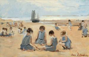 DUBAUT Jane 1885-1970,Enfants jouant sur la plage,1931,Neret-Minet FR 2015-06-29