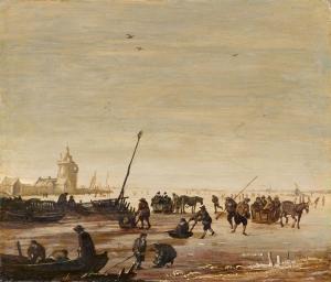 DUBBELS Hendrick Jacobsz 1620-1676,Vergnügen auf einem gefrorenem Kanal,Lempertz DE 2023-11-18