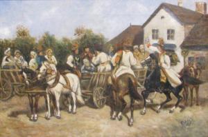 DUBIEVSKY K,Peasant Feast,1905,Alis Auction RO 2008-12-06