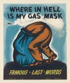 DUBIN S,WHERE IN HELL IS MY GAS MASK / FAMOUS - LAST - WORDS,1940,Swann Galleries US 2017-03-16