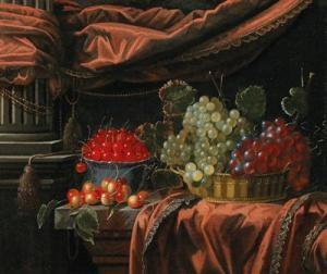 Dubois Antoine Benoit,A still life with grapes and cherries,17th Century,Palais Dorotheum 2017-10-17