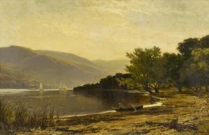 DUBOIS Charles Edouard 1847-1885,On the shore of a Swiss mountain lake,1847,Van Ham DE 2016-11-18