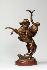 DUBOIS Ernest Henri 1863-1931,Fauconnier arabe sur un cheval,Rossini FR 2021-04-14