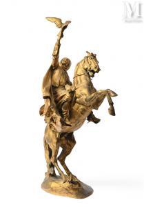 DUBOIS Ernest Henri 1863-1931,Le fauconnier arabe à cheval,19th century,Millon & Associés 2022-12-16
