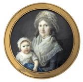 DUBOIS Frédéric 1780-1819,Großmutter und ihr Enkelkind. Die Dame mit grauem ,Nagel DE 2019-10-16