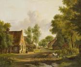 DUBOURCQ Pierre Louis 1815-1873,Holl�ndische Dorfstra�e,Van Ham DE 2013-10-23