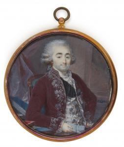 DUBOURG Augustin,Portrait of Pierre François Paulin, Comte de Barra,1785,Sotheby's 2020-12-04