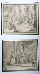 DUBOURG Louis Fabricius 1693-1775,Deux vignettes sur le même montage : Job sur so,Millon & Associés 2020-03-12