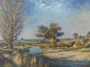 DUBROW 1900-1900,River Landscape,Theodore Bruce AU 2016-10-30