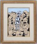 DUBUFFET Jean 1901-1985,Territoire et Paysan,1975,South Bay US 2021-12-04