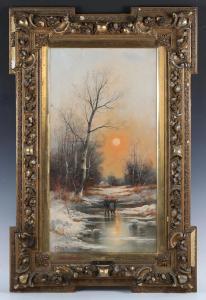 DUCAT R 1800-1800,Figures on a Frozen River at Sunset,19th century,Tooveys Auction GB 2022-09-07