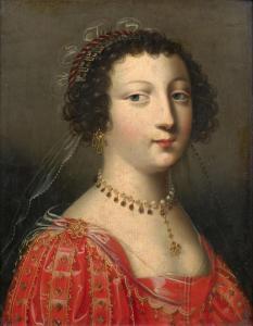 DUCAYER Jean,Portrait de femme à la robe rouge,Artcurial | Briest - Poulain - F. Tajan 2024-02-06