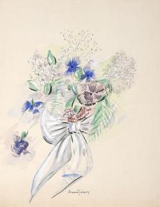 DUCHAMP Suzanne 1889-1963,Jeté de fleurs au noeud blanc,Rossini FR 2023-12-07