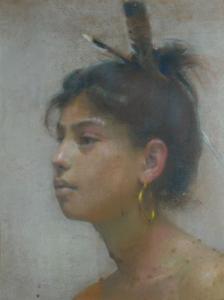 DUCHATEAU Marie Thérèse 1870-1953,Jeune amérindienne,1892,Rossini FR 2011-04-19