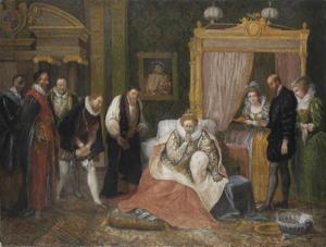 DUCIS Louis 1775-1847,La mort d'Elisabeth I,Tajan FR 2009-10-21