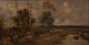 DUCKER J.M.,Sheep on country path,19th-20th century,Tennant's GB 2022-12-16