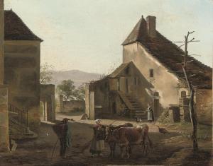 DUCLAUX Jean Antoine 1783-1868,A farmyard chat,Christie's GB 2008-07-10