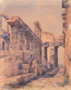 DUCLERE Teodoro 1812-1867,Antiche rovine e figure,1859,Galleria Pananti Casa d'Aste IT 2023-06-22