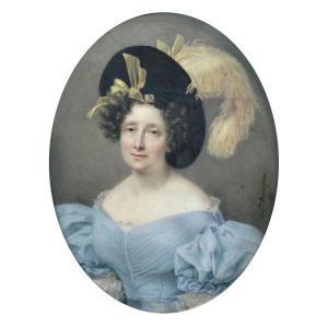 Ducluzeau Marie Adélaide 1787-1849,Portrait de femme en buste,1834,Tajan FR 2022-06-22