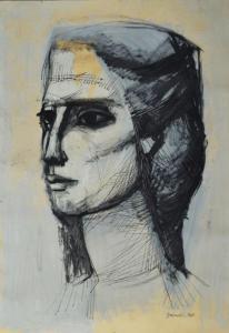 DUCMELIC ZDRAVKO 1923-1991,CABEZA DE MUJER,1960,Galeria Arroyo AR 2022-03-17
