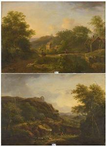 DUCORRON Julien Joseph 1770-1848,Paysages animés,1841,VanDerKindere BE 2019-10-15