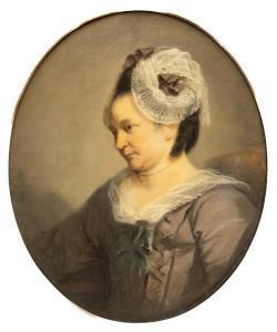 DUCREUX Joseph 1735-1802,A portrait of a lady wearing a lace headdress,Venduehuis NL 2023-05-25