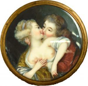 DUCREUX Joseph 1735-1802,Scène galante,1780,Galerie Moderne BE 2024-02-19