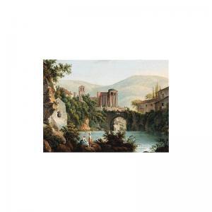 DUCROS Jean Louis 1900-1900,A VIEW OF THE TEMPLE OF VESTA AT TIVOLI,Sotheby's GB 2001-12-10