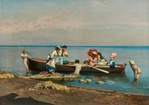 DUCROT ANTOINE 1814-1870,A Boating Party,Lempertz DE 2021-11-20