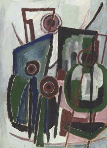 DUDA Fritz 1904-1991,Abstrakte Komposition,1952,Galerie Bassenge DE 2015-11-28