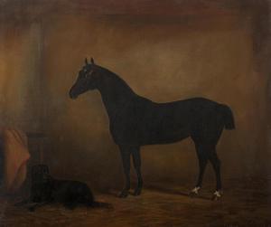 DUDGEON J,Horse and dog in stable,1886,Bonhams GB 2016-05-18