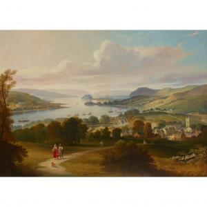 DUDGEON Thomas,A PANORAMIC VIEW: THE CLYDE, DUMBARTON ROCK IN THE,1865,Lyon & Turnbull 2023-12-07