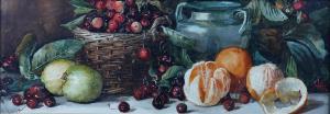 Dudley Arthur 1864-1915,Still life with cherries, oranges and a baske,Bellmans Fine Art Auctioneers 2022-08-02