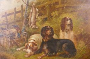 DUDLEY Charles 1800-1900,hunting dogs with the day's bag,Crow's Auction Gallery GB 2022-09-14