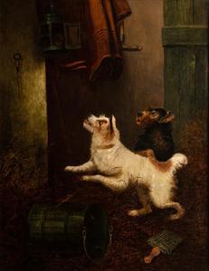 DUDLEY Charles 1800-1900,Terriers Ratting in a Barn,Hartleys Auctioneers and Valuers GB 2019-11-27