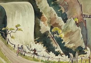 DUDLEY SHORT Mabel,The Grand Tour (Admiring The Waterfall),1935,Rogers Jones & Co 2022-09-09