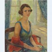 DUER IRVING Anna 1873-1957,WOMAN SEATED BY A SUNLIT WINDOW,Waddington's CA 2007-06-12