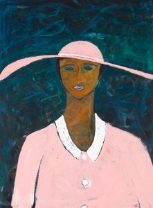 DUERDEN George 1926-1990,WOMAN IN PINK,GFL Fine art AU 2021-05-25