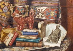 DUFAUD E 1800-1800,Still life with books and Oriental objects,1886,Bonhams GB 2011-03-01