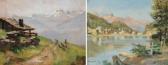 DUFAUX Frederic 1852-1943,Der Lac Moubra mit Crans-Montana,1933,Schuler CH 2017-12-13