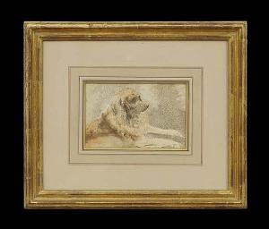 DUFEU Edouard Jacques 1836-1900,Study of a Dog,New Orleans Auction US 2013-10-12