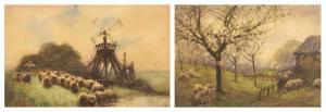 DUFF John Robert Keitley 1862-1938,Rural scenes with sheep,Peter Wilson GB 2024-04-11