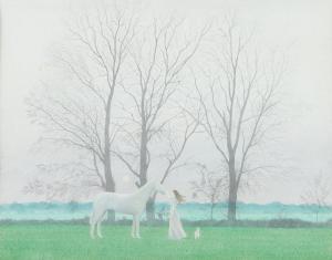 DUFFICEY Paul,Woman with a white horse,1982,Burstow and Hewett GB 2014-02-26