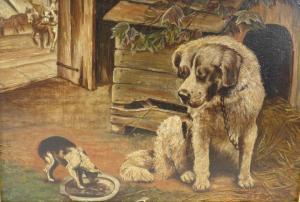 DUFFIELD W.F,Dog and Puppy before a Kennel,19th Century,Wright Marshall GB 2019-05-21