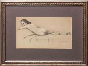 DUFLOS Robert 1898-1929,Resting Nude,1950,Ro Gallery US 2023-05-13