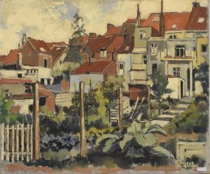 DUFOUR Jean 1903-1985,Arrière de maisons,Rops BE 2019-11-10