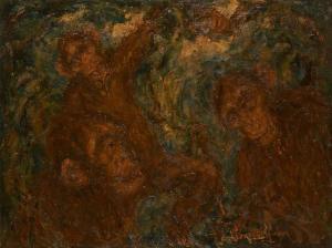 DUFOUR Léon 1891-1947,La famille de singes,Horta BE 2015-01-12